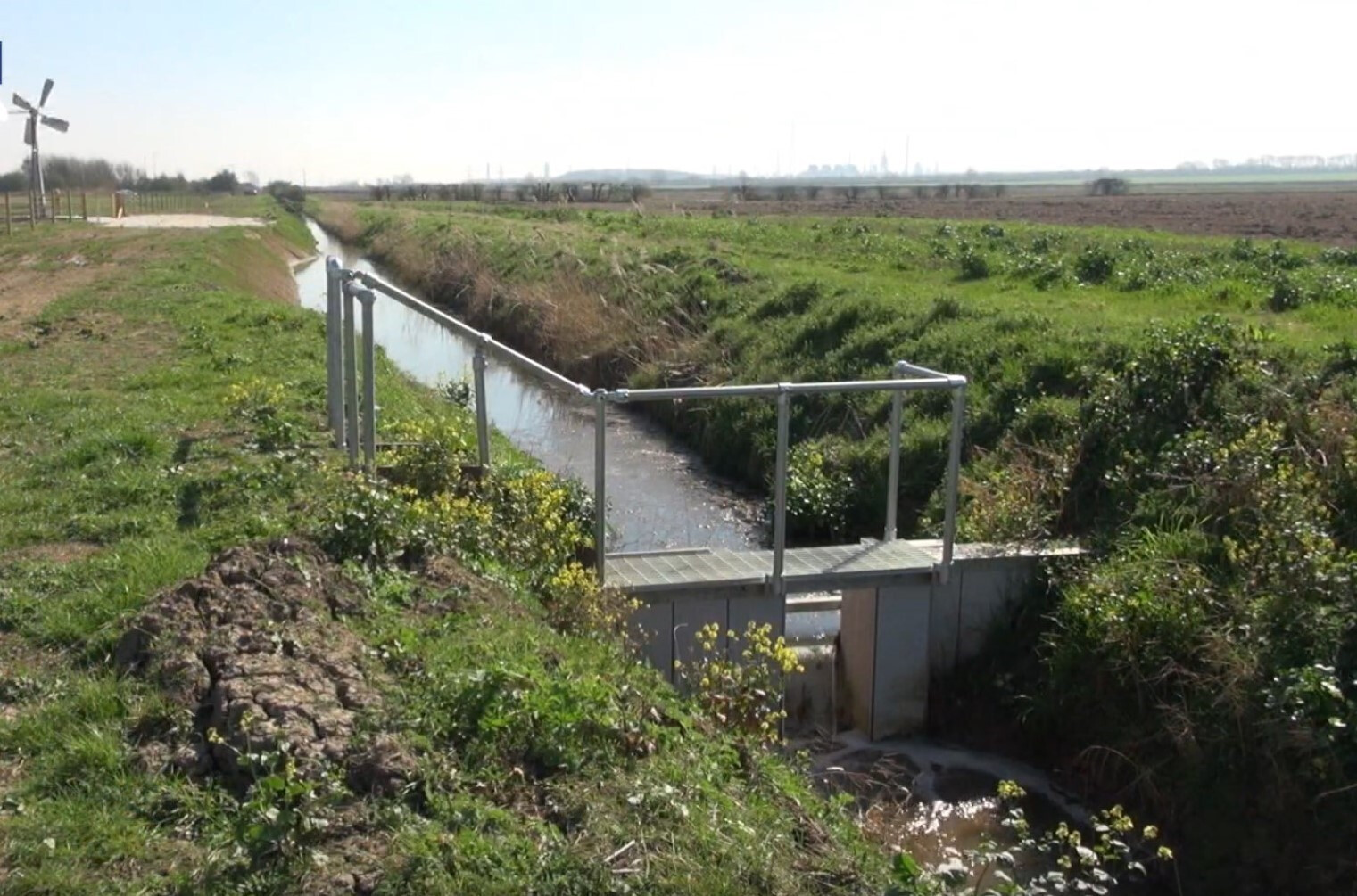 Watercourse outfall works
