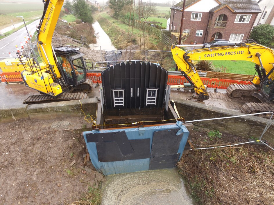 Civil engineering tank installation works