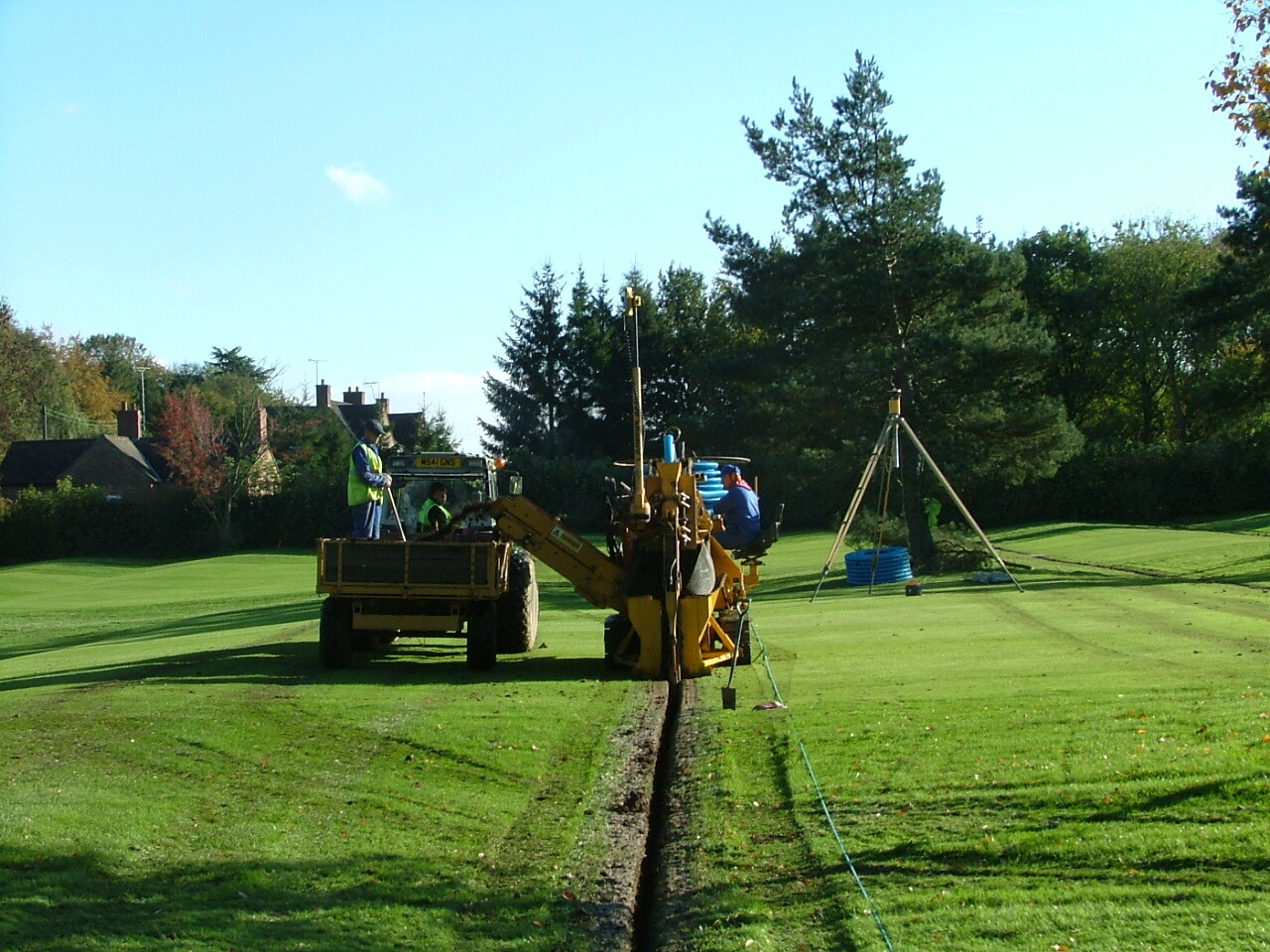 Land drainage installation works at Driffield Golf Club