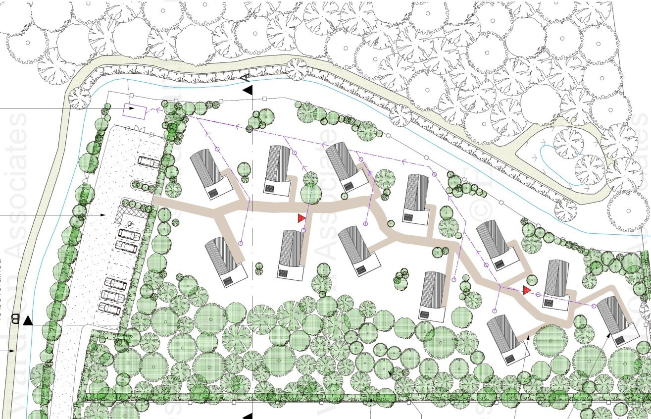 Proposed site layout for the Flamborough glamping development