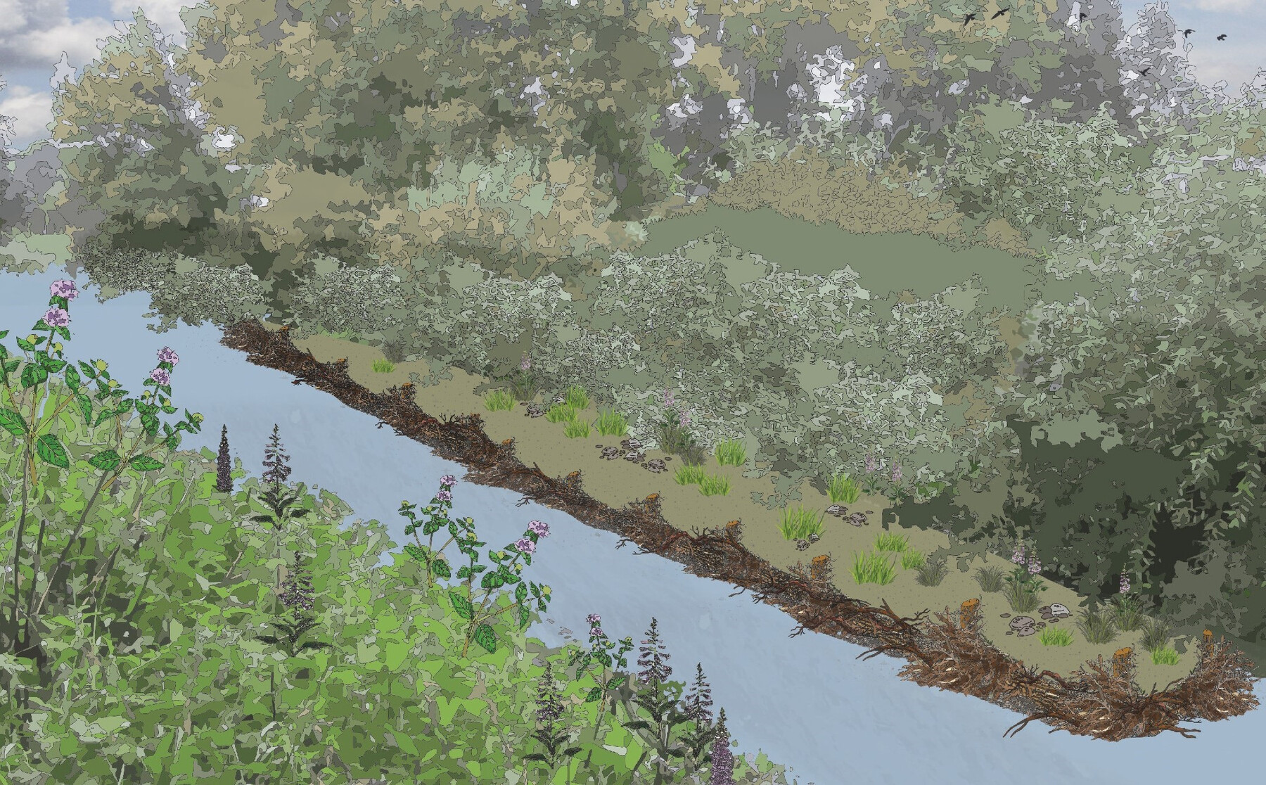 Berm and bench design visual