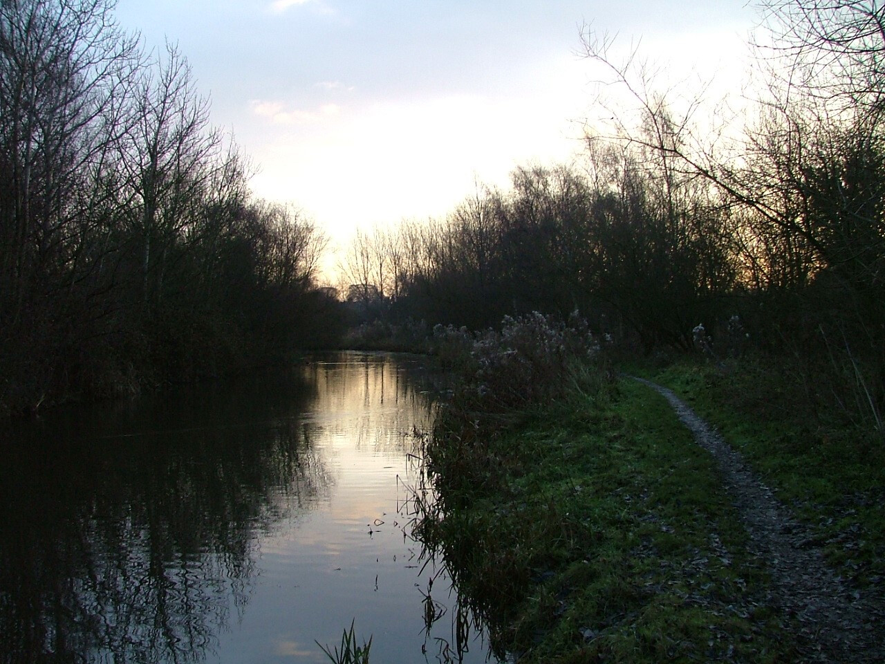 Watercourse beside treatment plant works