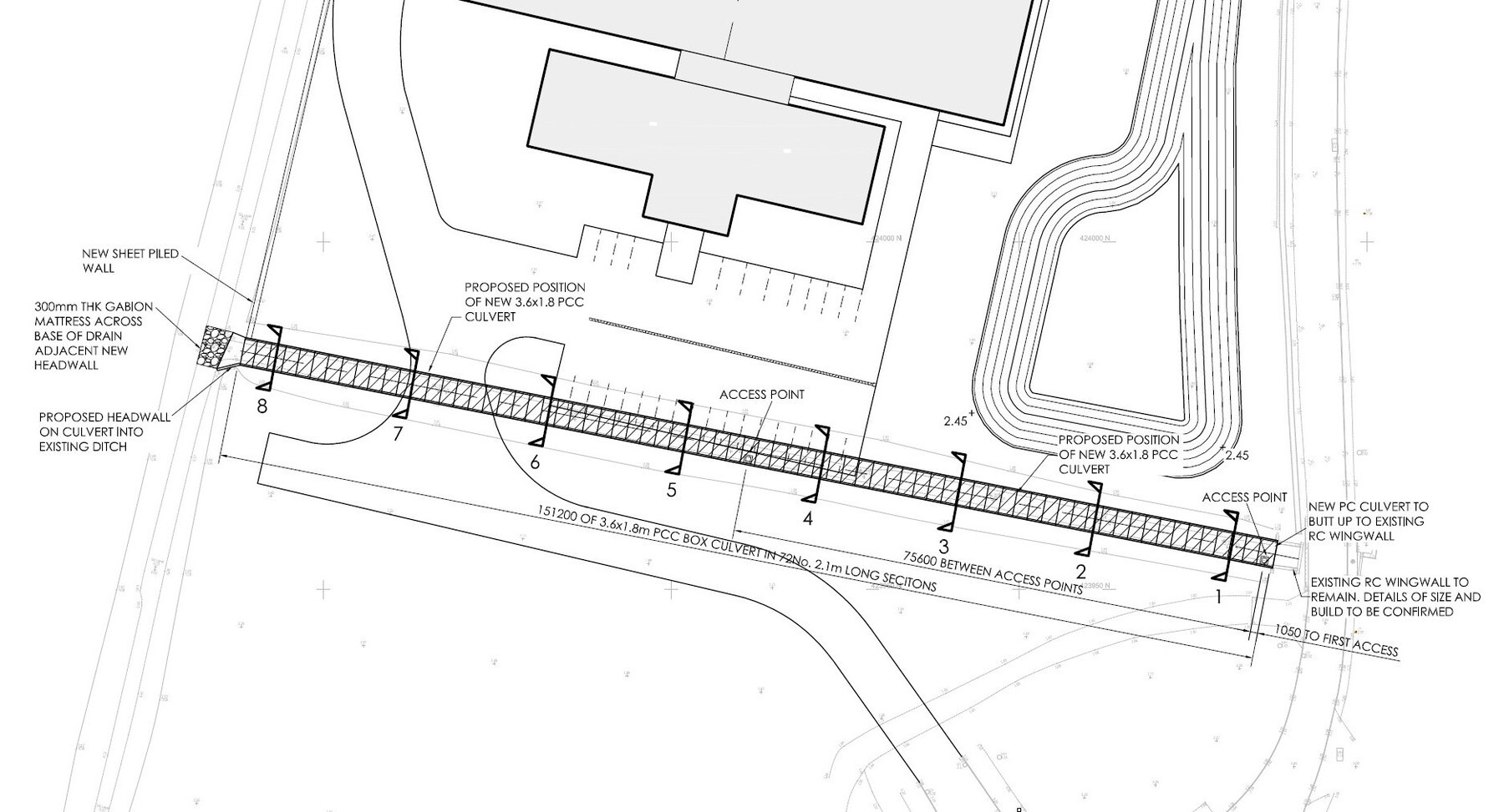 Location plan for the box culvert diversion