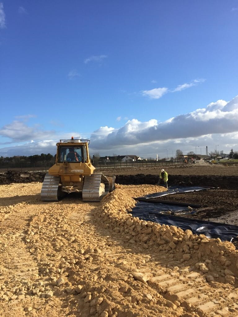 Watercourse-diversion site works